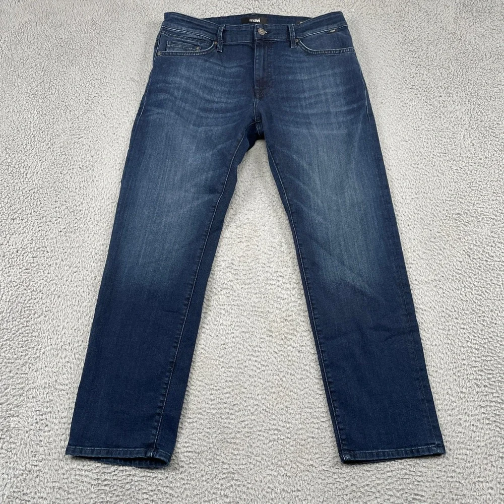 Mavi Jeans Mens 34/30 Blue Marcus Slim Straight Leg Stretch Denim Pants